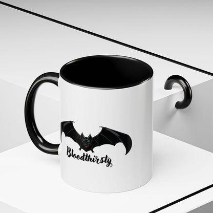 Bloodthirsty Bat Coffee Mug - Unique Halloween and Gothic Accents