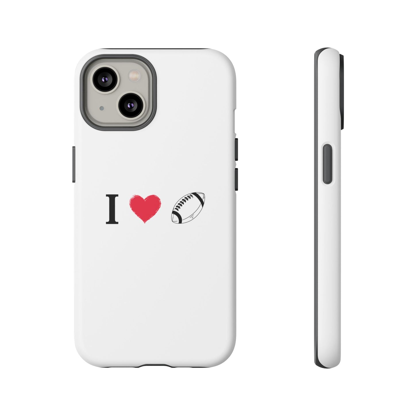 Football Love Phone Case - Tough Cases, Unique Sports Lover Gift, Personalized Cellphone Cover, Birthday Present, Sports Equipment - TRV