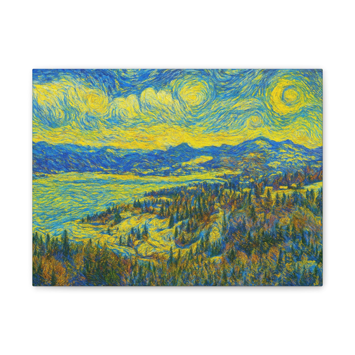 Vibrant Canvas Art, Framed Wall Decor, Modern Home Decor, Landscape Painting, Gift for Art Lovers, Art for Living Room