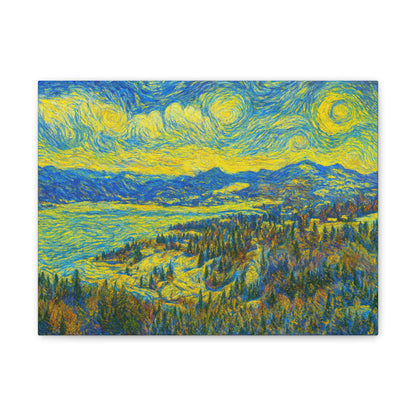 Vibrant Canvas Art, Framed Wall Decor, Modern Home Decor, Landscape Painting, Gift for Art Lovers, Art for Living Room