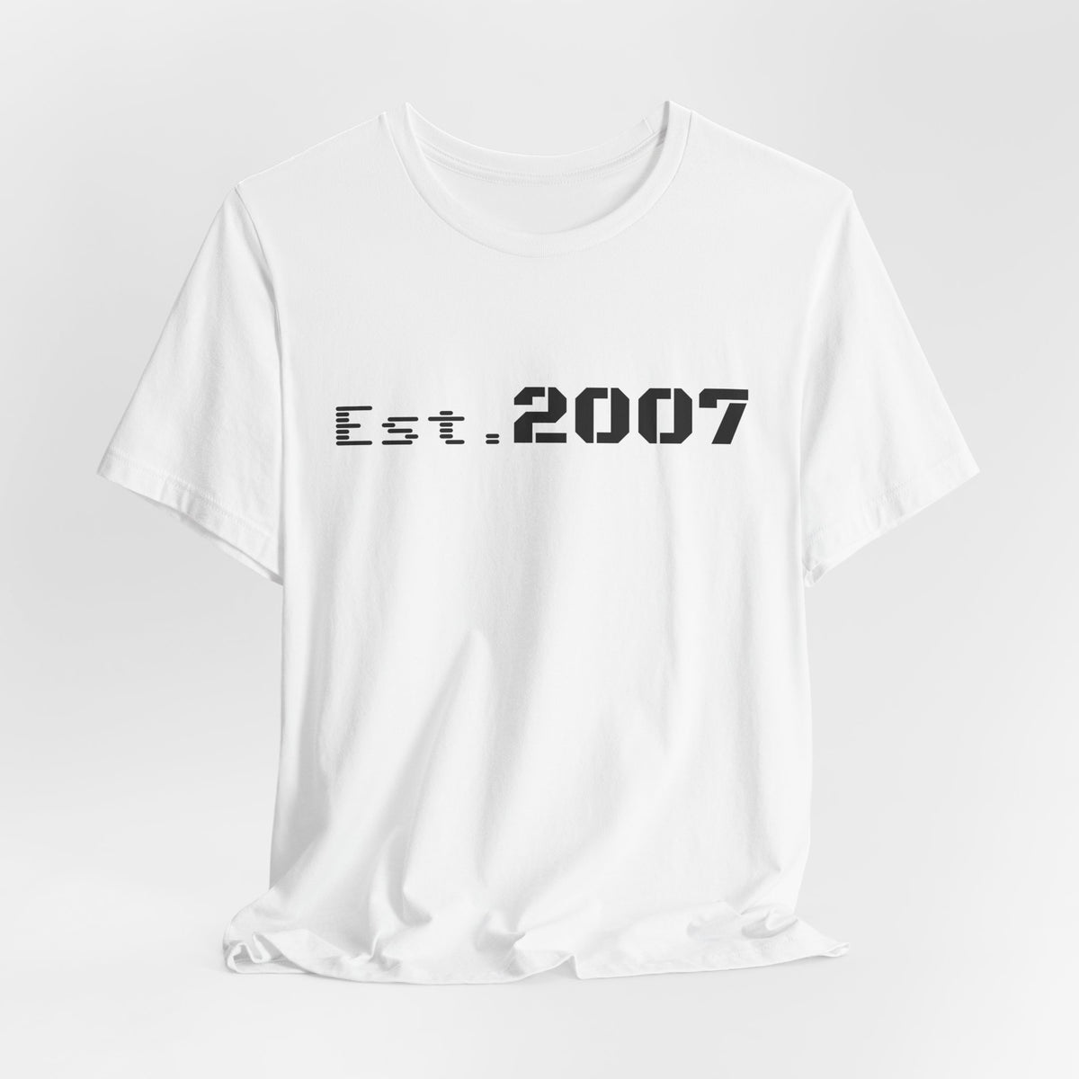 Vintage Est. 2007 T-shirt by Printify featuring a classic design with the established year on a comfortable cotton tee.