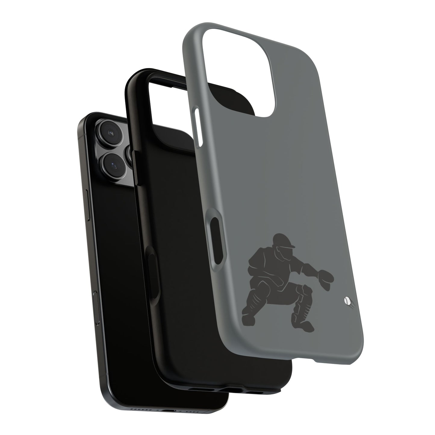 Baseball Catcher Phone Case, Sports Phone Accessory, Tough Cases, Gift for Athletes, Sports Fan Merchandise, Unique Design - TRV