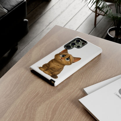 Cute Cat Phone Case, Funny Kitty Case, Animal Lover Gift, Cat Lover Accessory, Unique Cat Design Case, Pet Mom Gift - TRV
