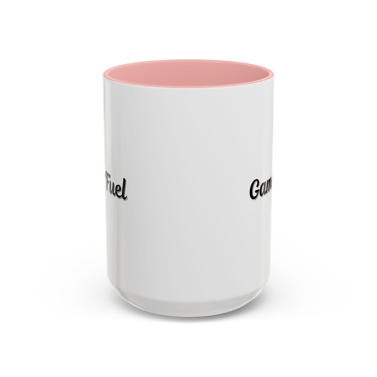 Printify Gamer Fuel coffee mug with accent design, 11oz or 15oz size, featuring a bold gaming-themed graphic on a ceramic mug.