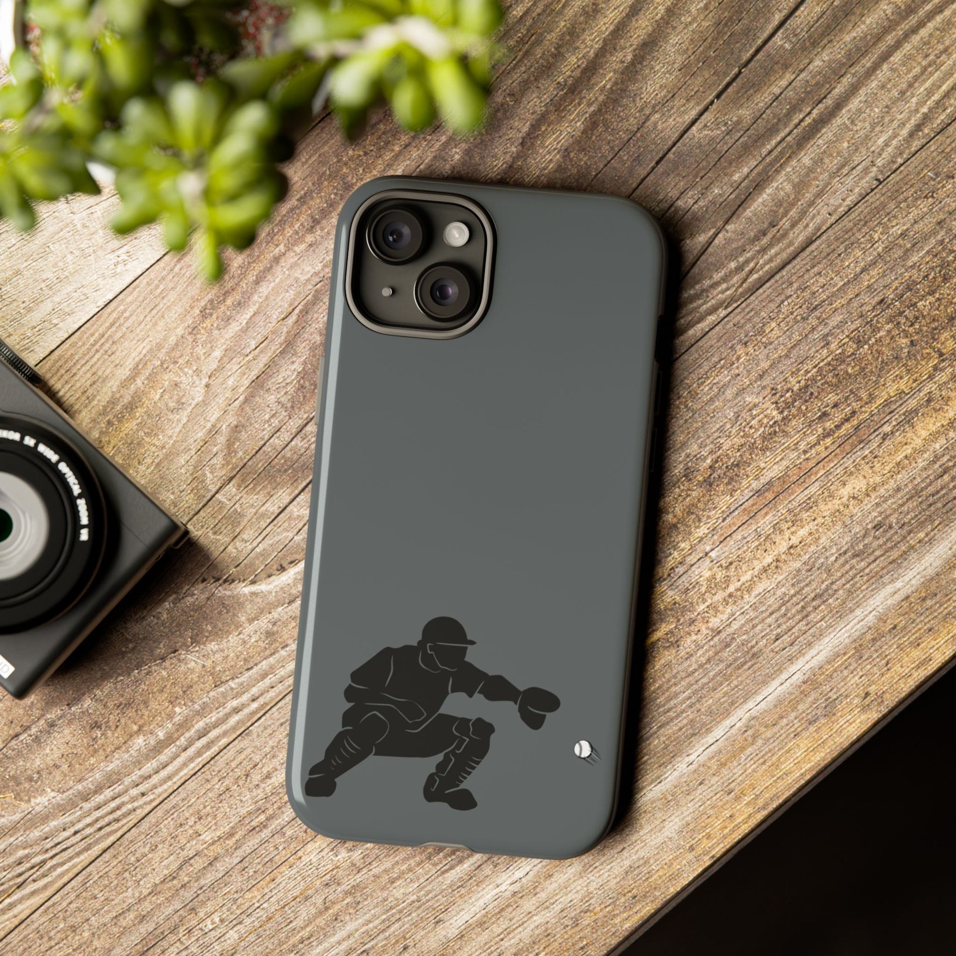 Baseball Catcher Phone Case, Sports Phone Accessory, Tough Cases, Gift for Athletes, Sports Fan Merchandise, Unique Design - TRV