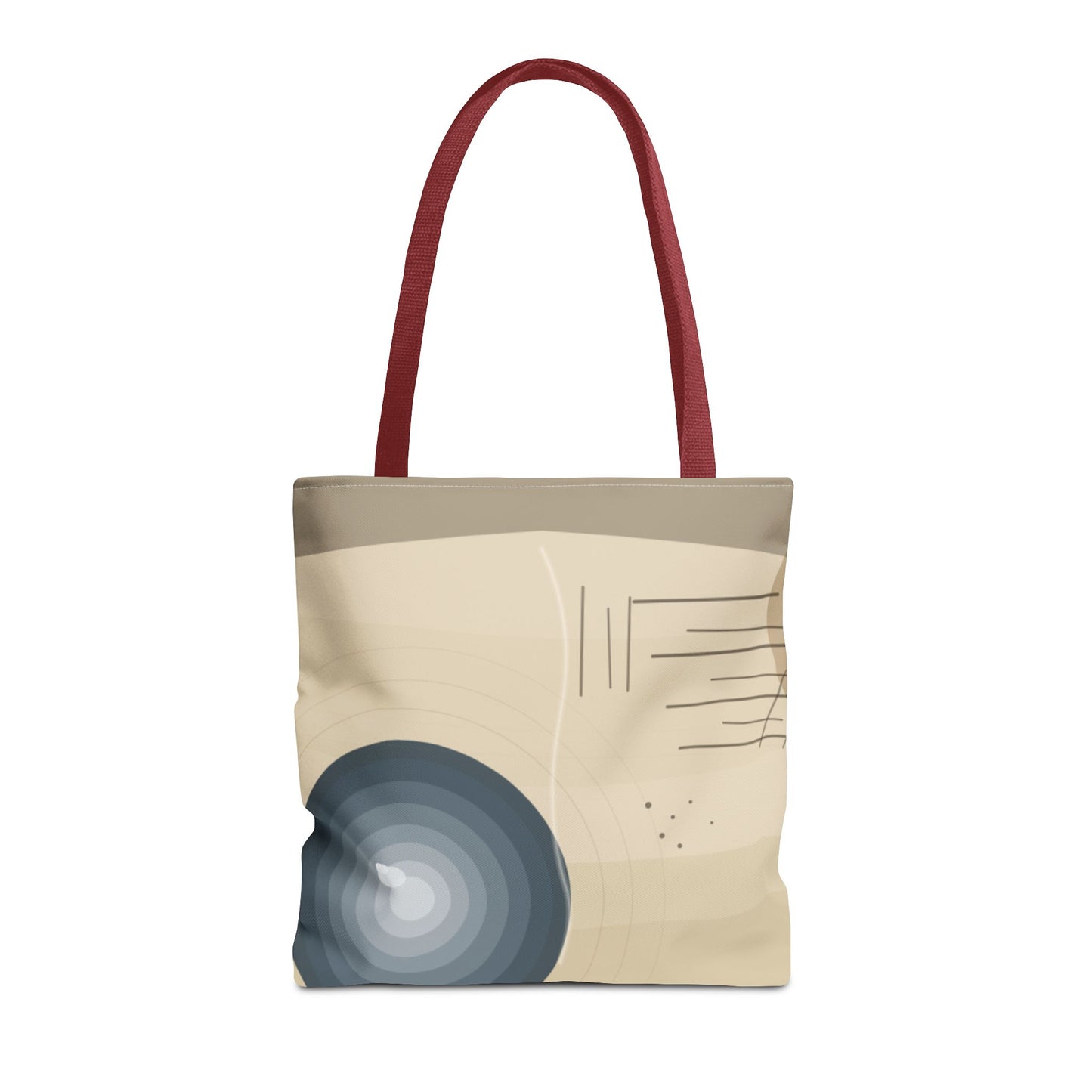 Abstract Neutral Waves Tote Bag | Geometric Circle Pattern