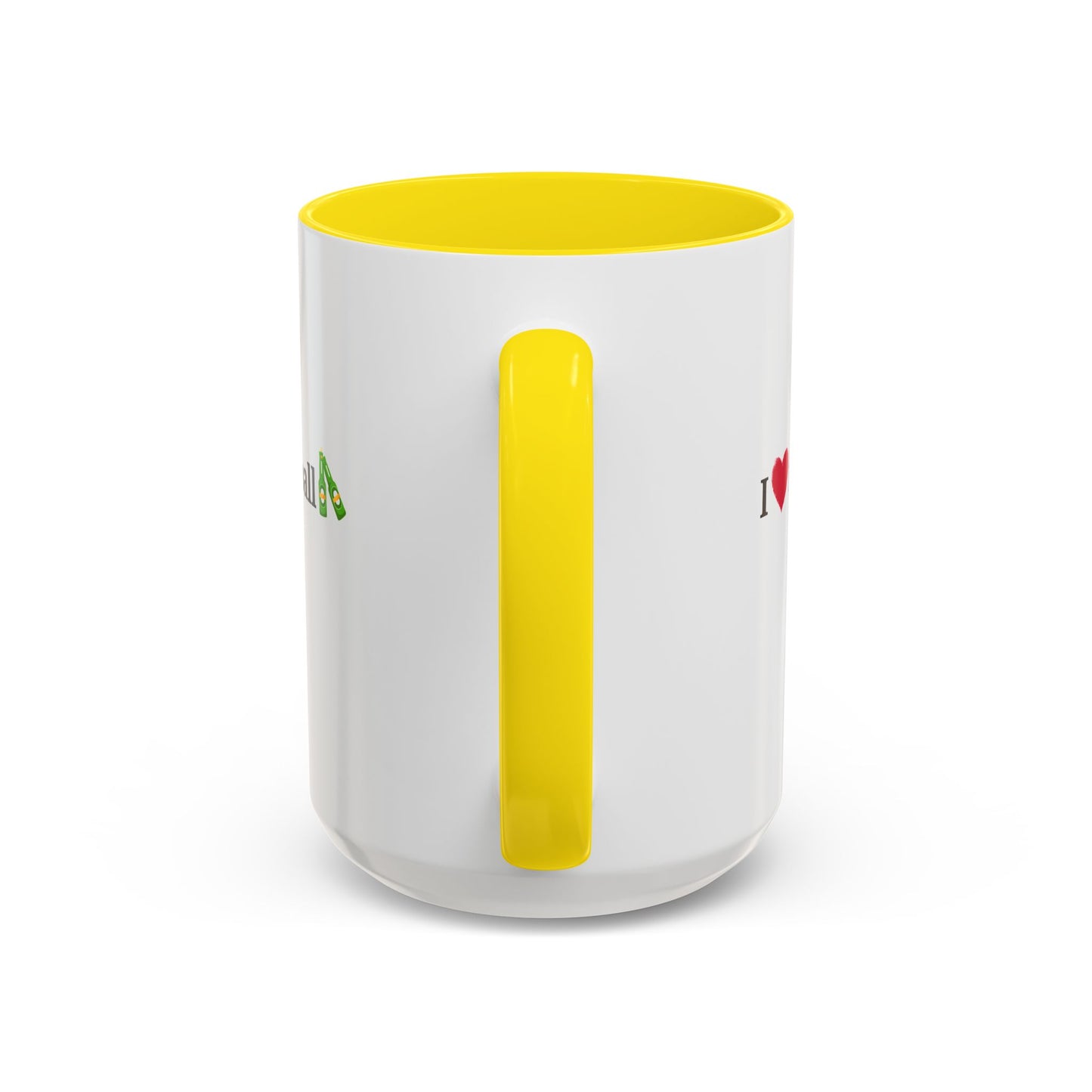 I Love Football Accent Coffee Mug, Perfect Gift for Sports Lovers, Football Enthusiasts, Unique Mug for Game Days, Home or Office Decor - TRV