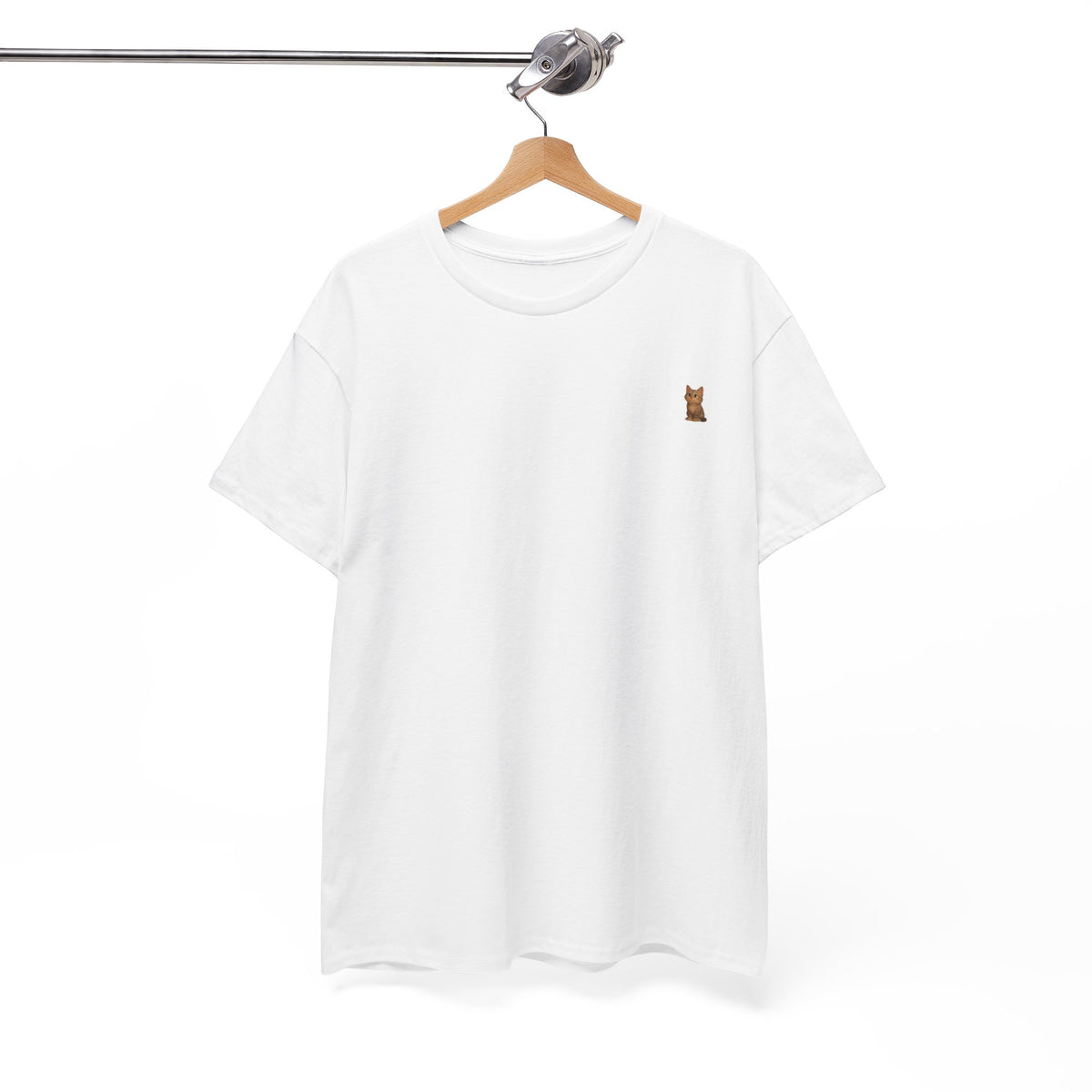 Brown kitten graphic cat lover T-shirt from Printify featuring a cute feline design on a casual tee.