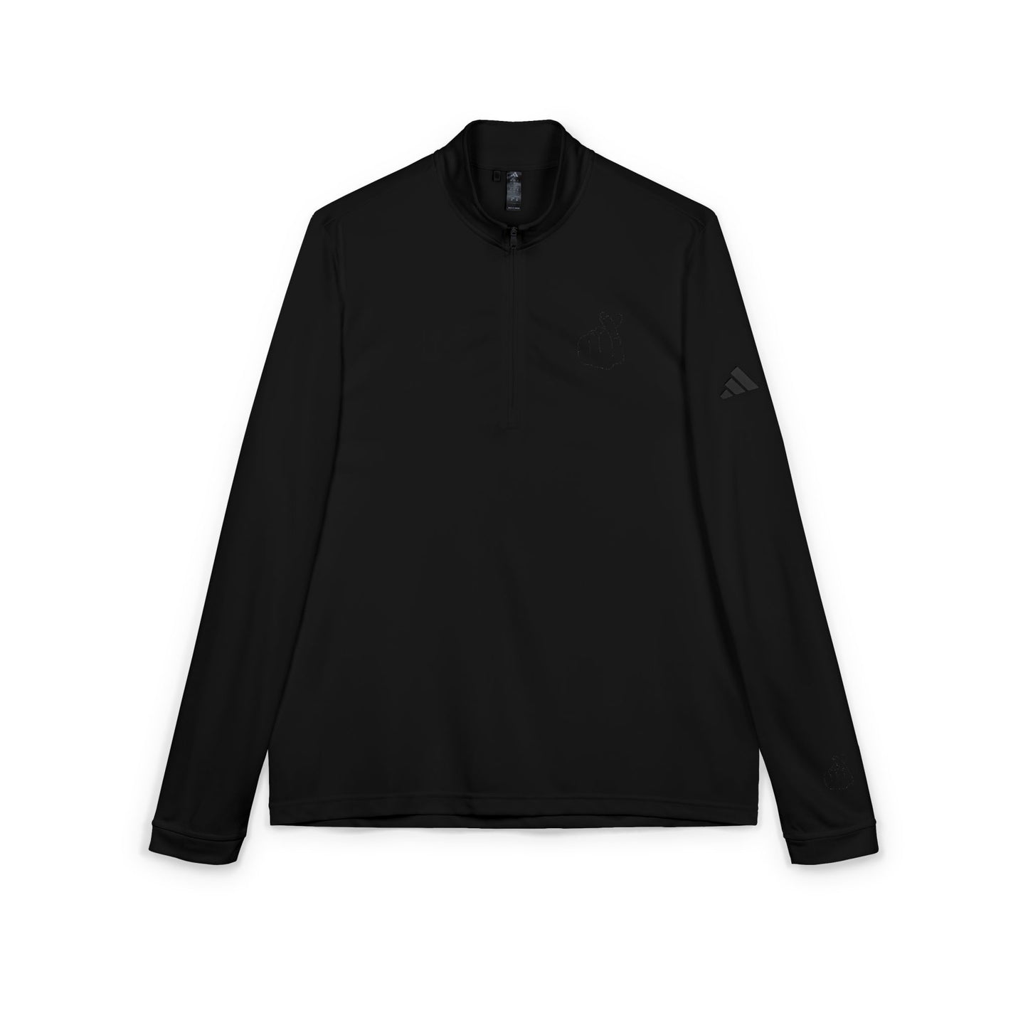 Adidas® Embroidered Quarter-Zip Pullover - Stylish Performance Layer With Love Gesture