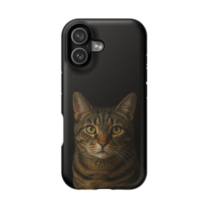 Magnetic Impact-Resistant Phone Case — Realistic Tabby Cat Portrait