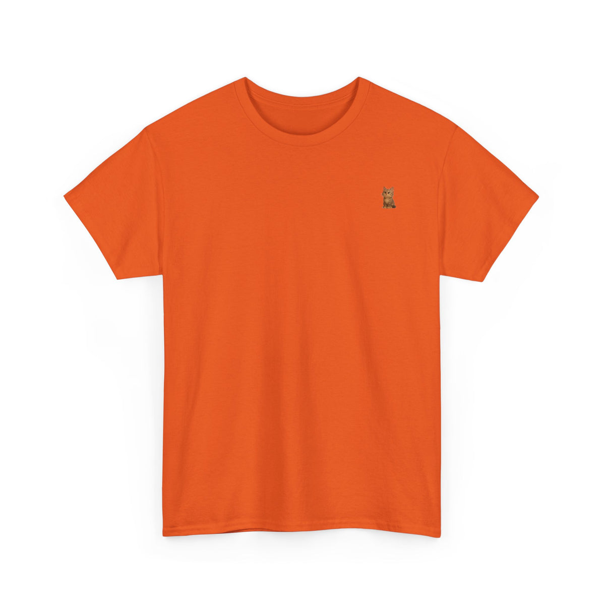 Cute brown kitten graphic T-shirt for cat lovers, featuring a playful cat design on a casual Printify T-shirt.