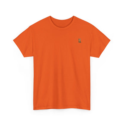 Cute brown kitten graphic T-shirt for cat lovers, featuring a playful cat design on a casual Printify T-shirt.