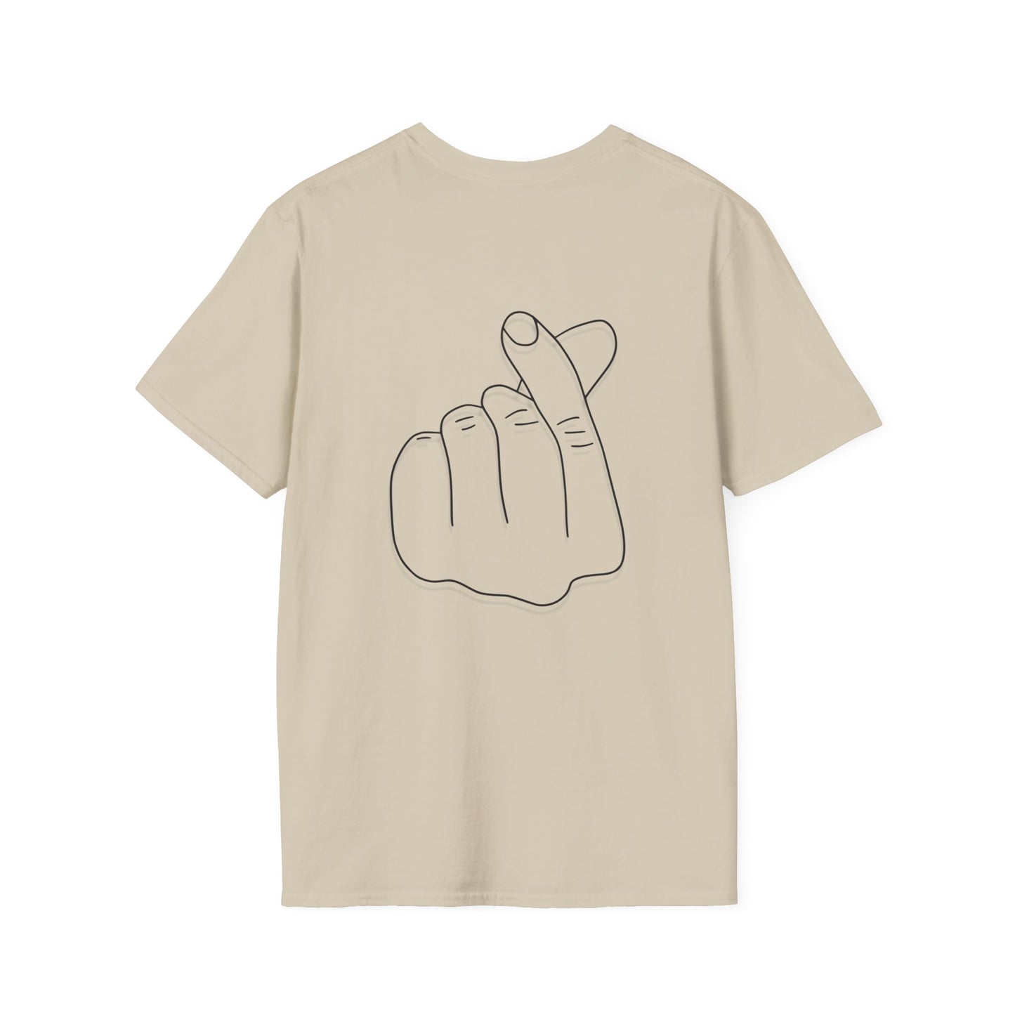 Trendy Unisex Softstyle T-Shirt with Love Hand Gesture Design