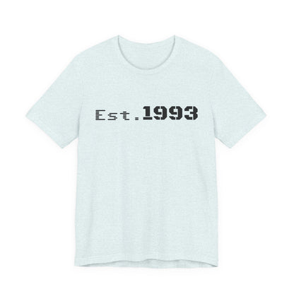 Vintage 1993 Est. T-Shirt by Printify, featuring bold "Born in 1993" design on classic cotton tee.