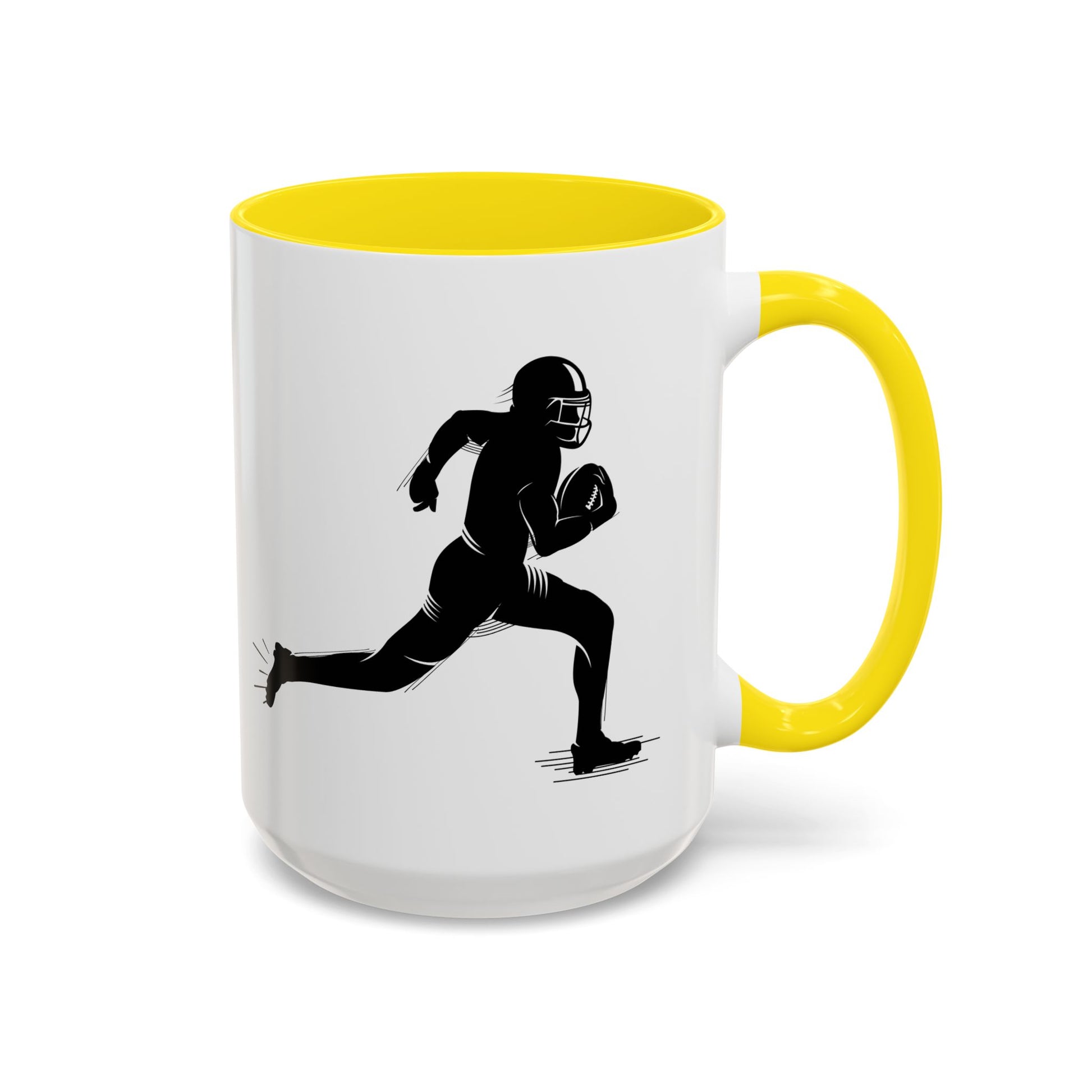 Football Player Themed Accent Coffee Mug, Sports Fan Gift, Unique Mug for Athletes, Coffee Lover, Game Day Essential - TRV