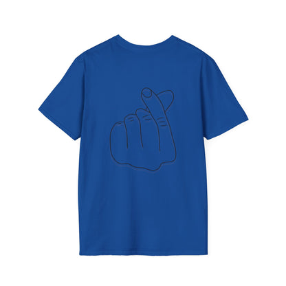 Trendy Unisex Softstyle T-Shirt with Love Hand Gesture Design