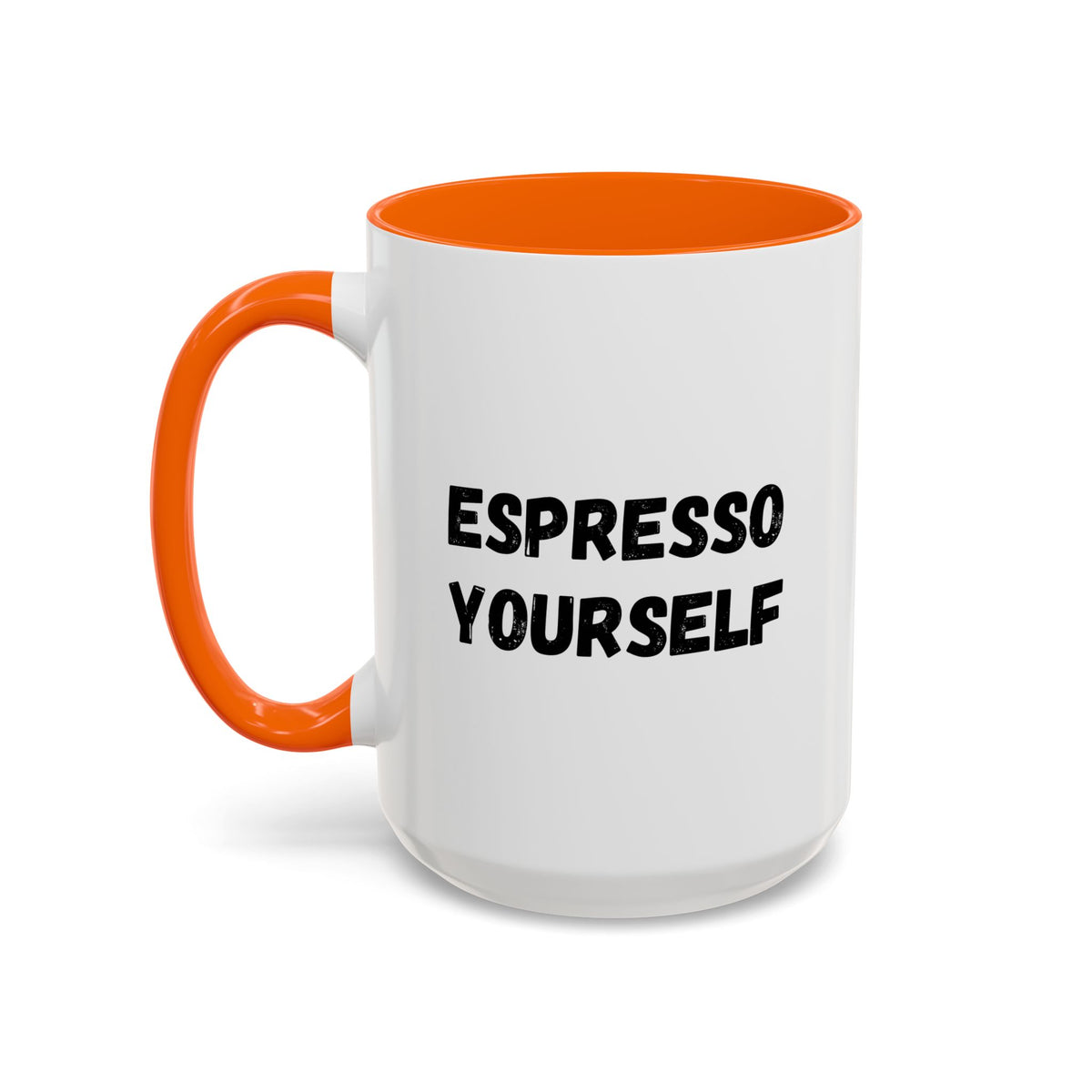 Funny "Espresso Yourself" coffee mug by Printify, 11 oz, with colorful design perfect for coffee lovers.