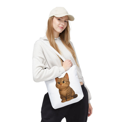 Cute Cat Tote Bag - Perfect for Animal Lovers, Eco-Friendly Carryall, Beach Bag, Shopping Tote, Gift for Cat Owners - TRV
