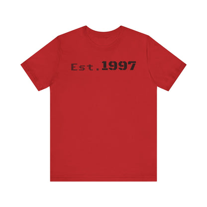 Est. 1997 Unisex Jersey Short Sleeve Tee - Vintage Style, Perfect for Birthdays, Casual Wear, Gifts, Anniversaries, Retro Fashion