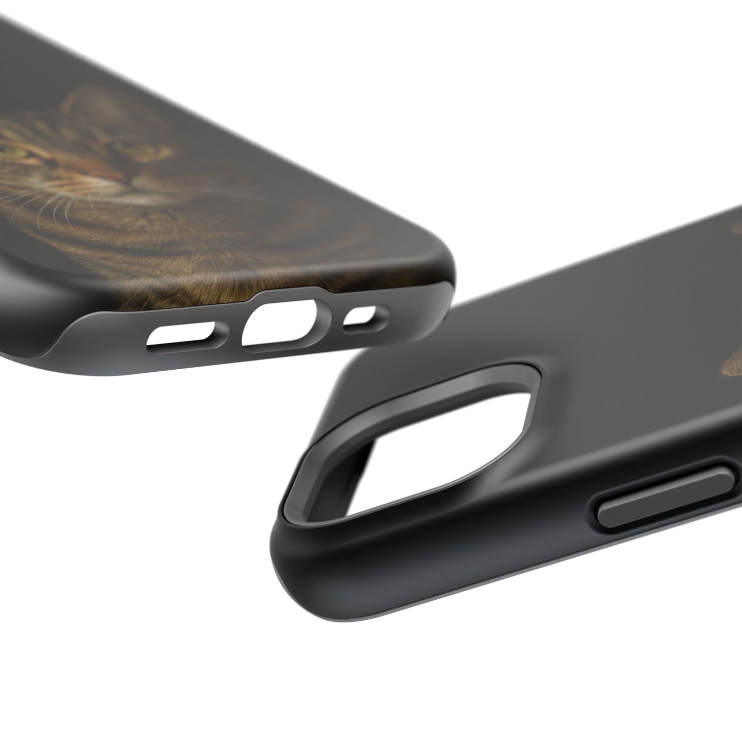 Magnetic Impact-Resistant Phone Case — Realistic Tabby Cat Portrait