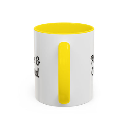 Motivational Rise & Grind Coffee Mug, Black Accent Mug, Daily Inspiration, Gift for Coffee Lovers, 11oz 15oz Ceramic Cup