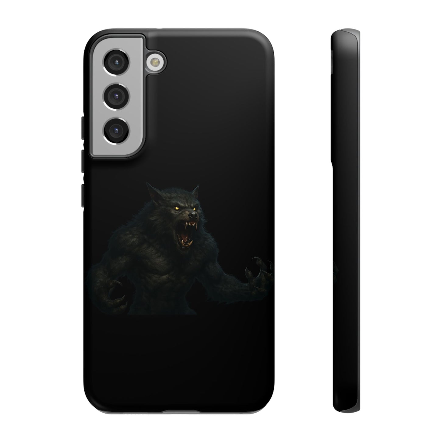 Werewolf Phone Case, Tough Cases, Black Panther Design, Gift for Animal Lovers, Phone Accessories, Fierce Phone Protection - TRV