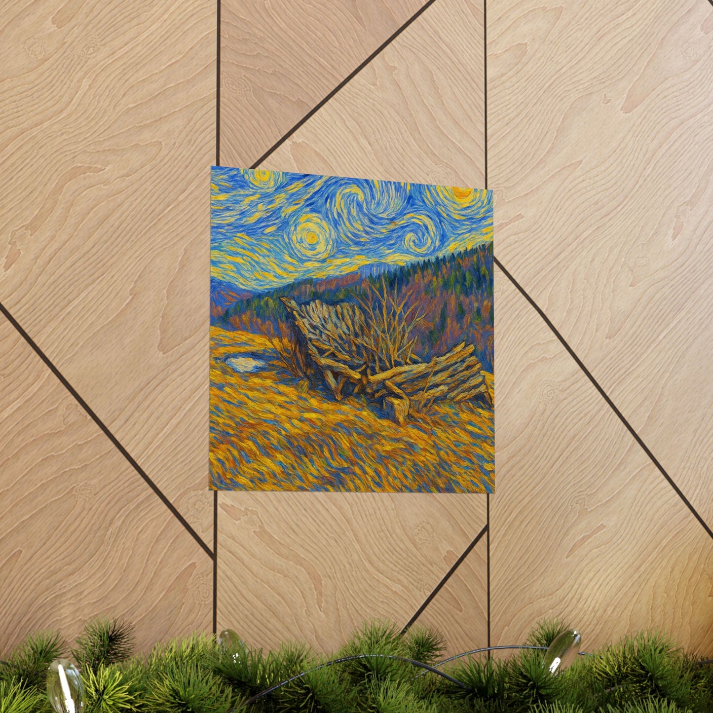 Matte Vertical Posters of Starry Night - Art Print for Home Decor, Wall Art, Gift for Art Lovers, Bacground for Celebrations - TRV