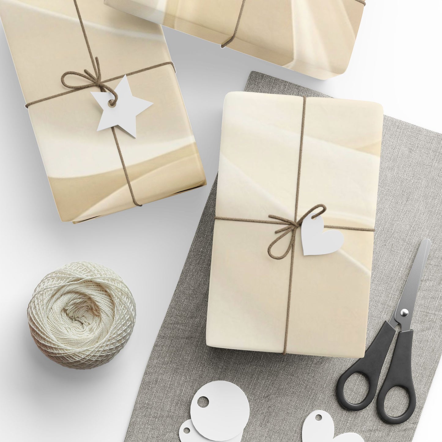 Elegant Cream Marble Wrapping Paper Roll