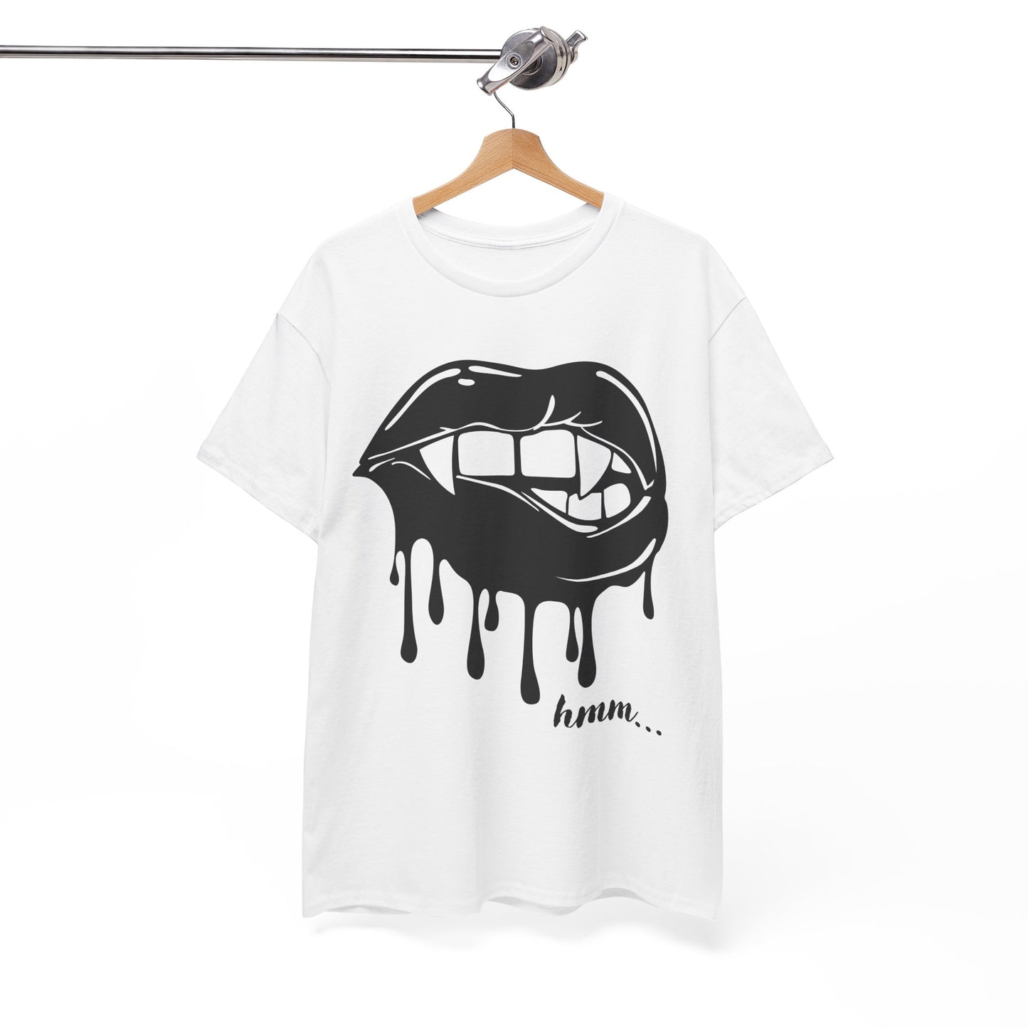 Edgy Graphic Tee - Dripping Lips Design - Unisex Heavy Cotton Tee