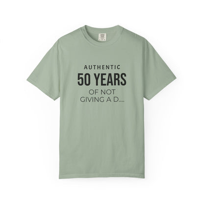 Custom garment-dyed T-shirt by Printify, featuring a soft fabric and classic fit, perfect for personalized designs.