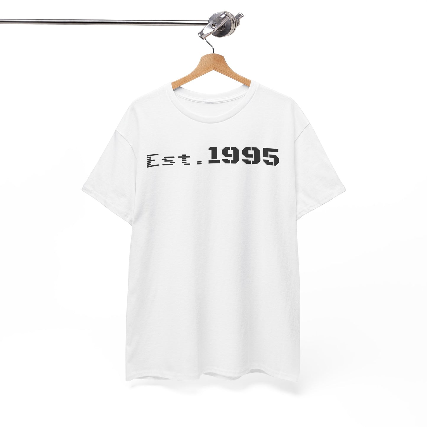 Unisex Heavy Cotton Tee - Est. 1995, Vintage Birthday Gift, Customizable Tee, Retro Unisex Shirt, Casual Everyday Wear