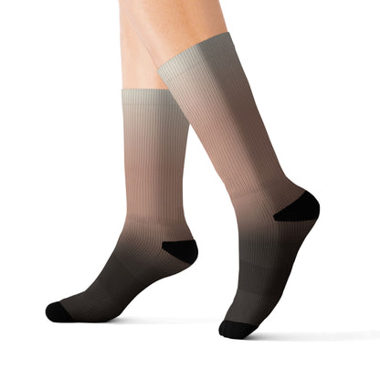 Neutral Ombre Gradient Socks | Sublimation Socks