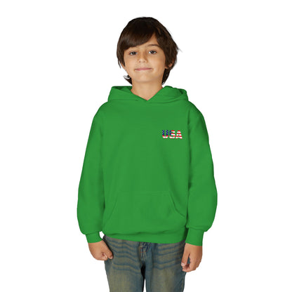 USA Flag Youth Hoodie, Youth Sweatshirt, Cool Hoodie for Kids, American Pride Apparel, Comfortable Boys and Girls Sweatshirt