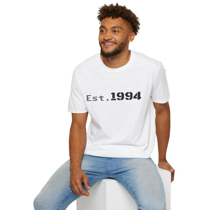 Vintage 1994 Est. graphic T-shirt by Printify, featuring a retro design and born in 1994 text on a casual cotton tee.