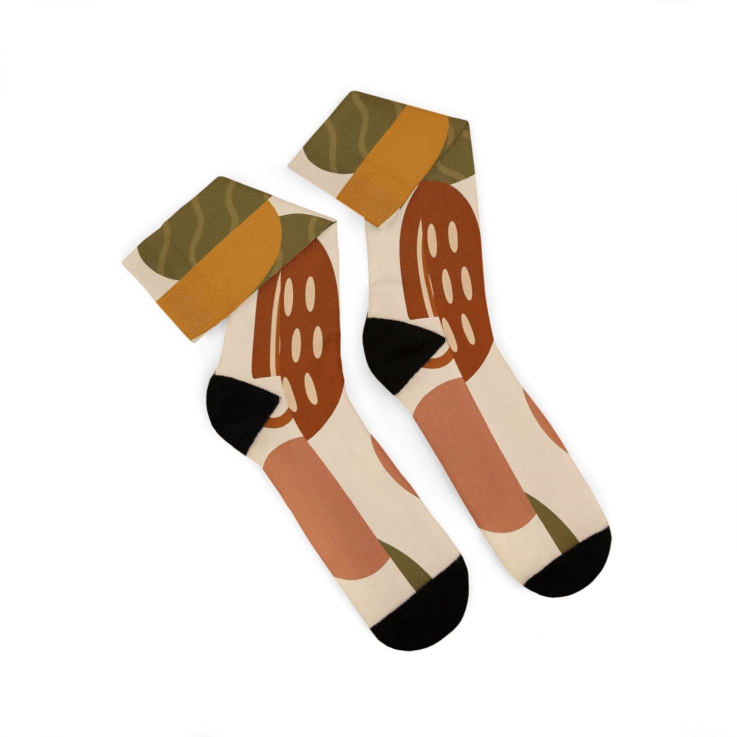 Abstract Floral Pattern Socks | Sublimation Crew Socks