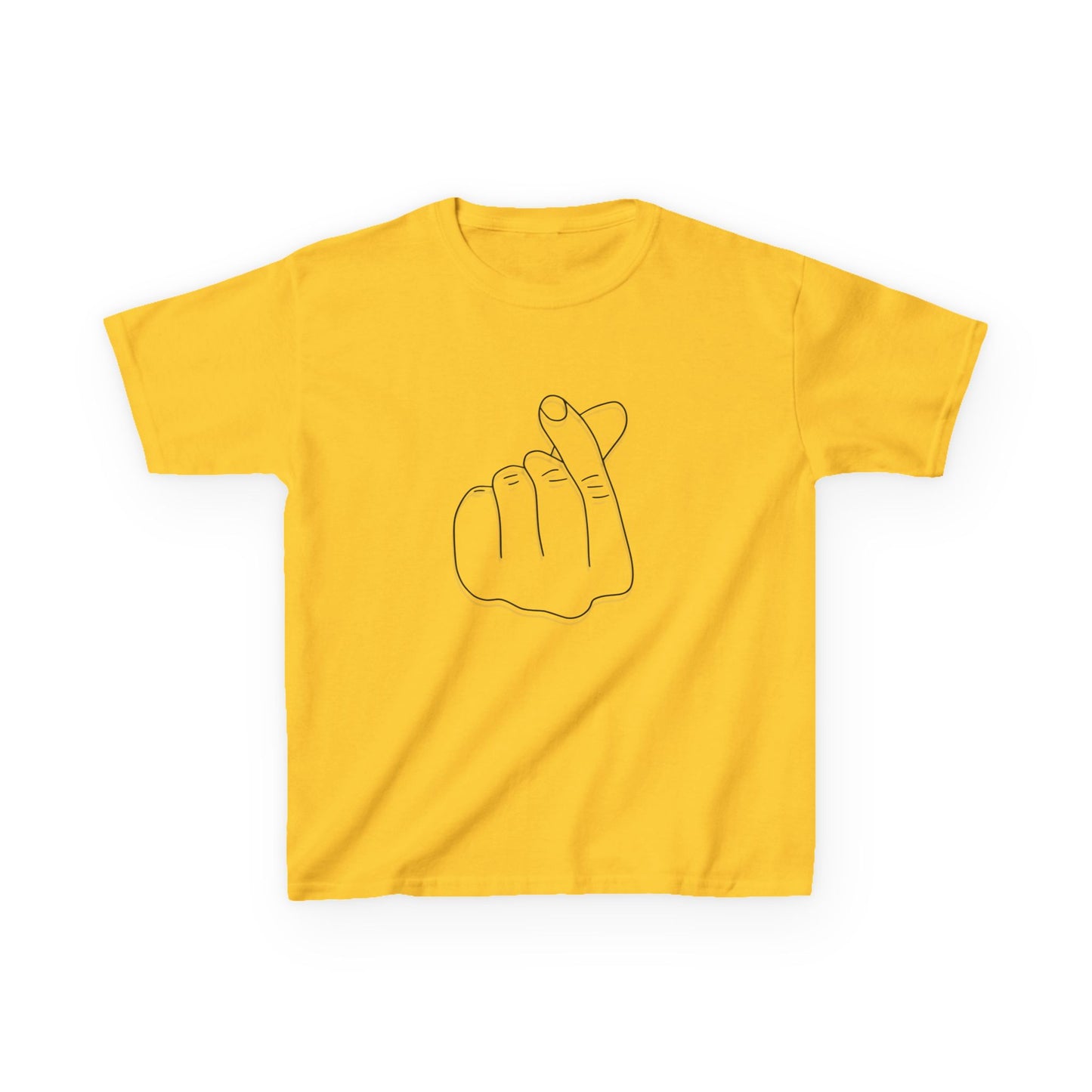 Cute Kids Heavy Cotton Tee - K-Pop Inspired Love Gesture