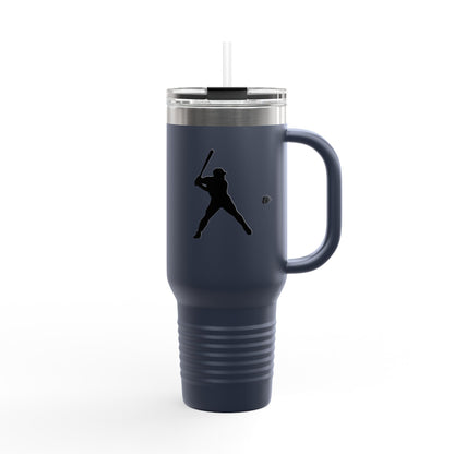 Baseball Player Insulated Travel Mug - 40oz, Sports Enthusiast Gift, Coffee Cup, Active Lifestyle, Personalized Mug, Custom Travel Tumbler - TRV