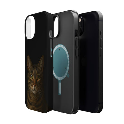 Magnetic Impact-Resistant Phone Case — Realistic Tabby Cat Portrait
