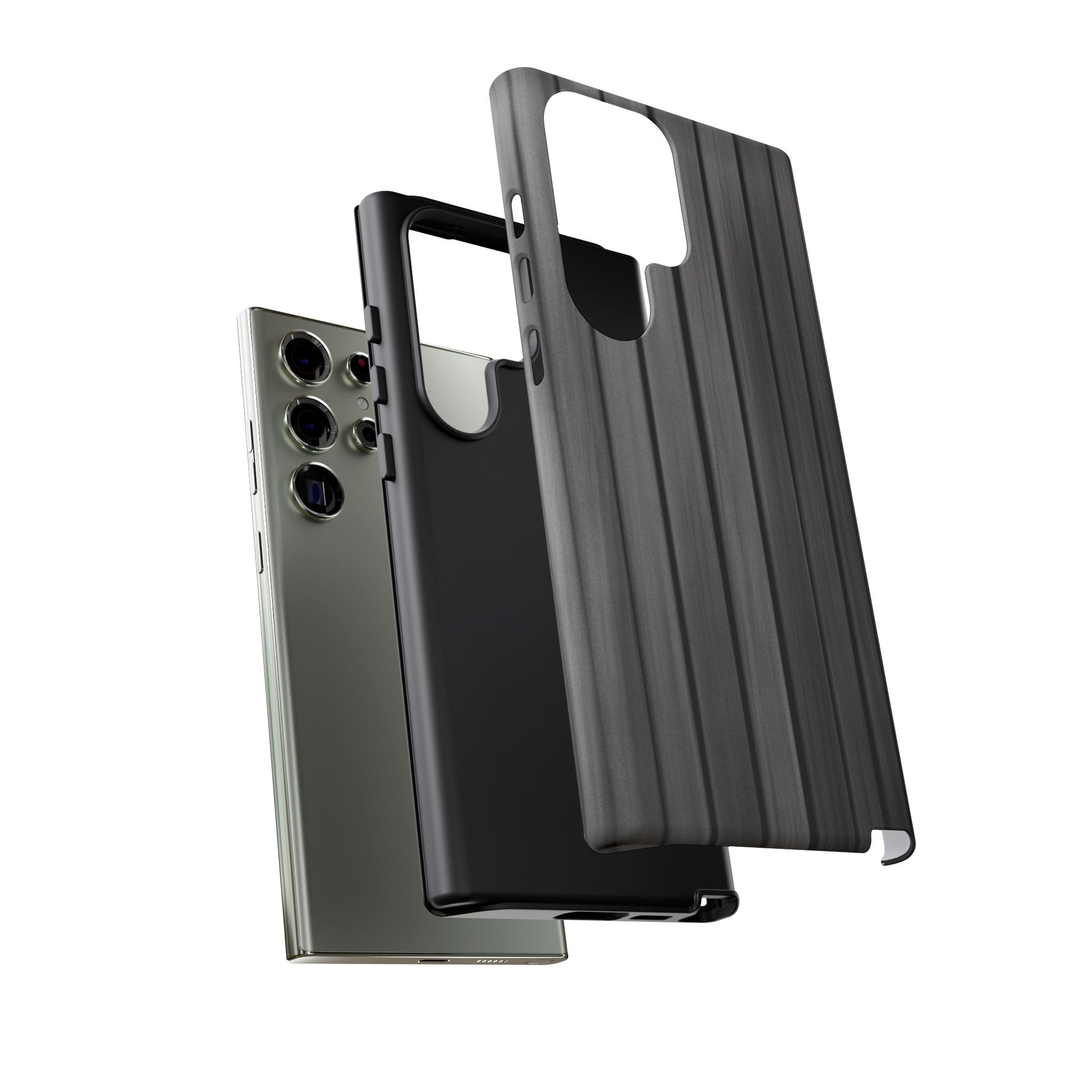 Ribbed metal texture phone case for iPhone by Printify, featuring a tough protective design with a sleek, modern look.