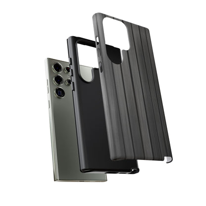 Ribbed metal texture phone case for iPhone by Printify, featuring a tough protective design with a sleek, modern look.