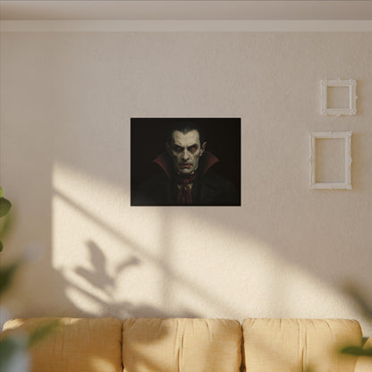Vampire Portrait Canvas Wall Art – Gothic Dracula Matte Stretched Print