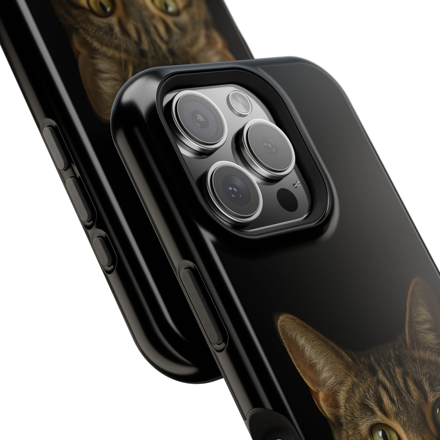Magnetic Impact-Resistant Phone Case — Realistic Tabby Cat Portrait