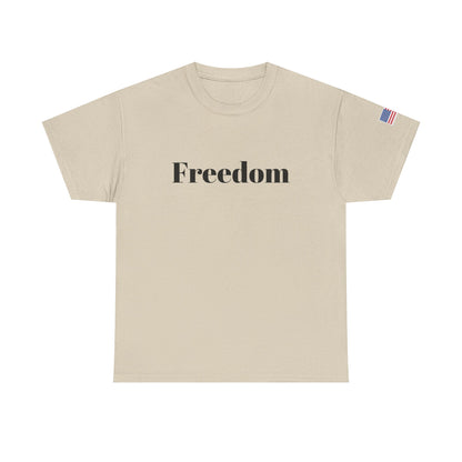 Freedom script tee | T-Shirt, American flag sleeve - TRV