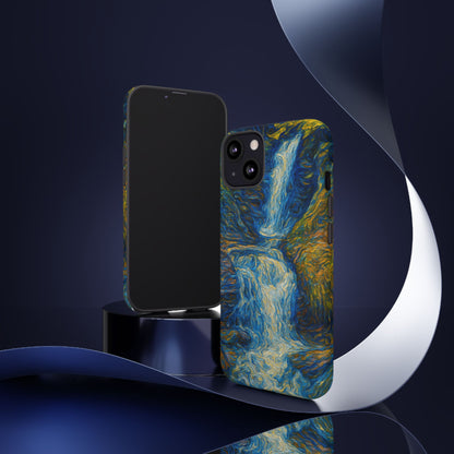 Artistic Phone Case - Waterfall Design, Unique Gift, Phone Accessory, Nature Lover, Original Artwork - TRV