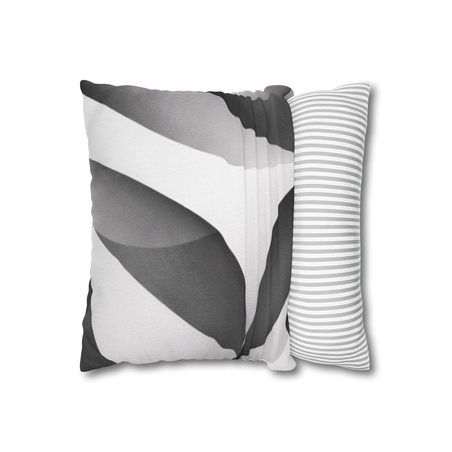 Abstract Black White Wave Pillowcase | Square Pillow