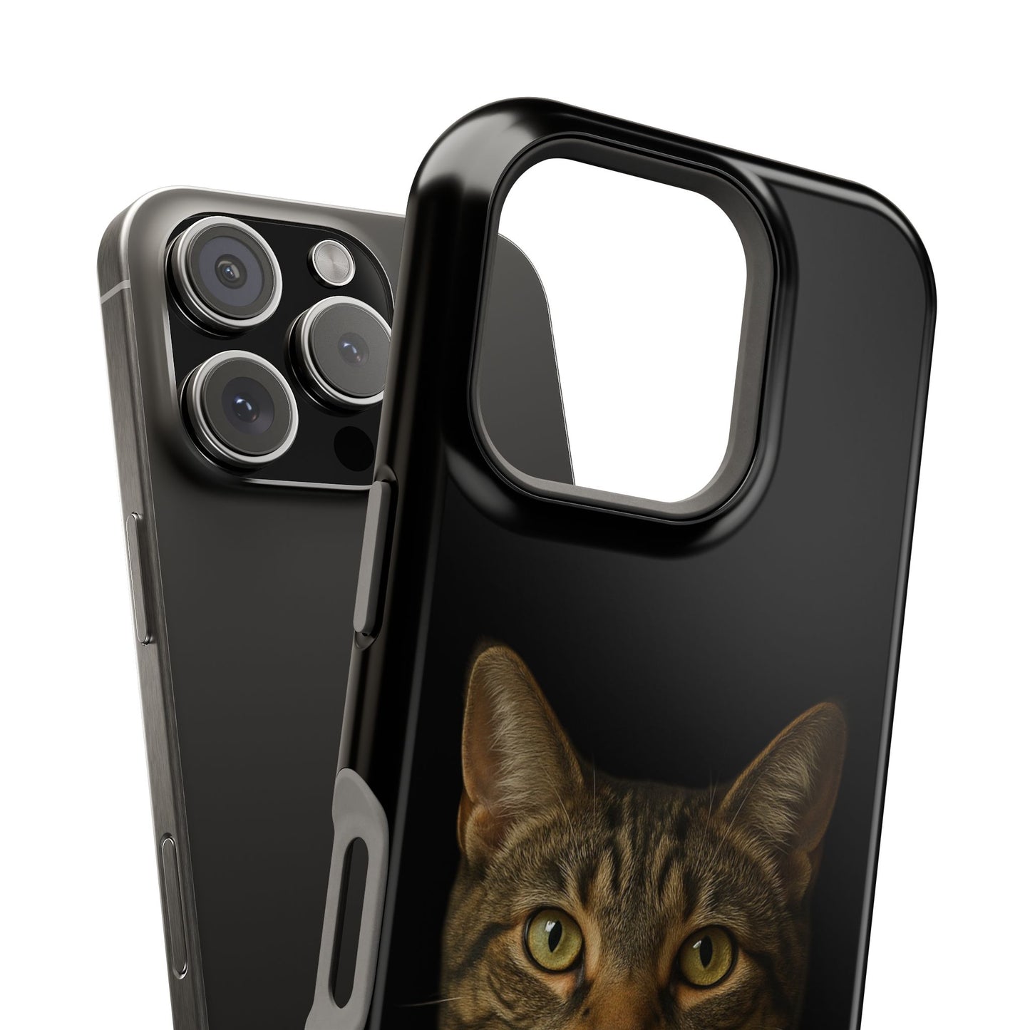Magnetic Impact-Resistant Phone Case — Realistic Tabby Cat Portrait