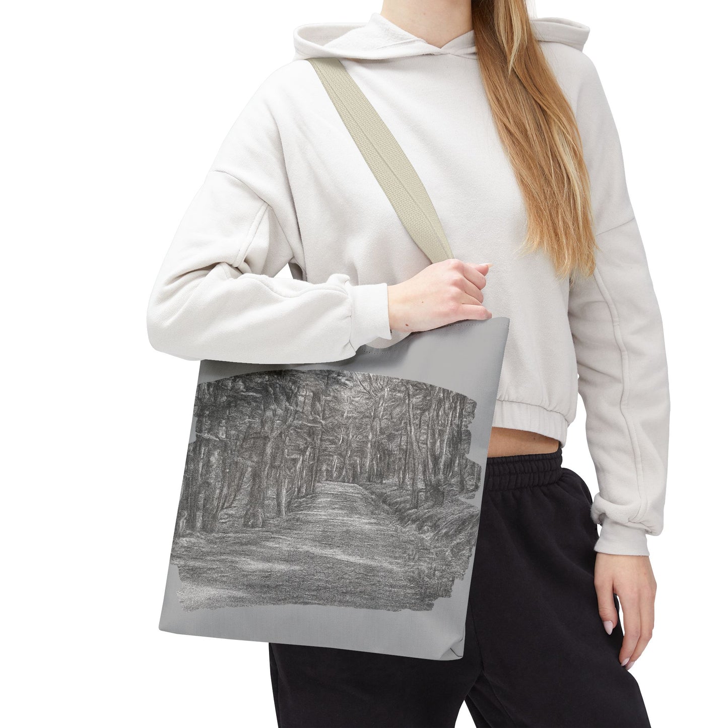 Scenic Path Tote Bag, Reversible Tote, Eco-Friendly Shopper, Outdoor Adventure Bag, Gift for Nature Lovers, Stylish Carryall - TRV