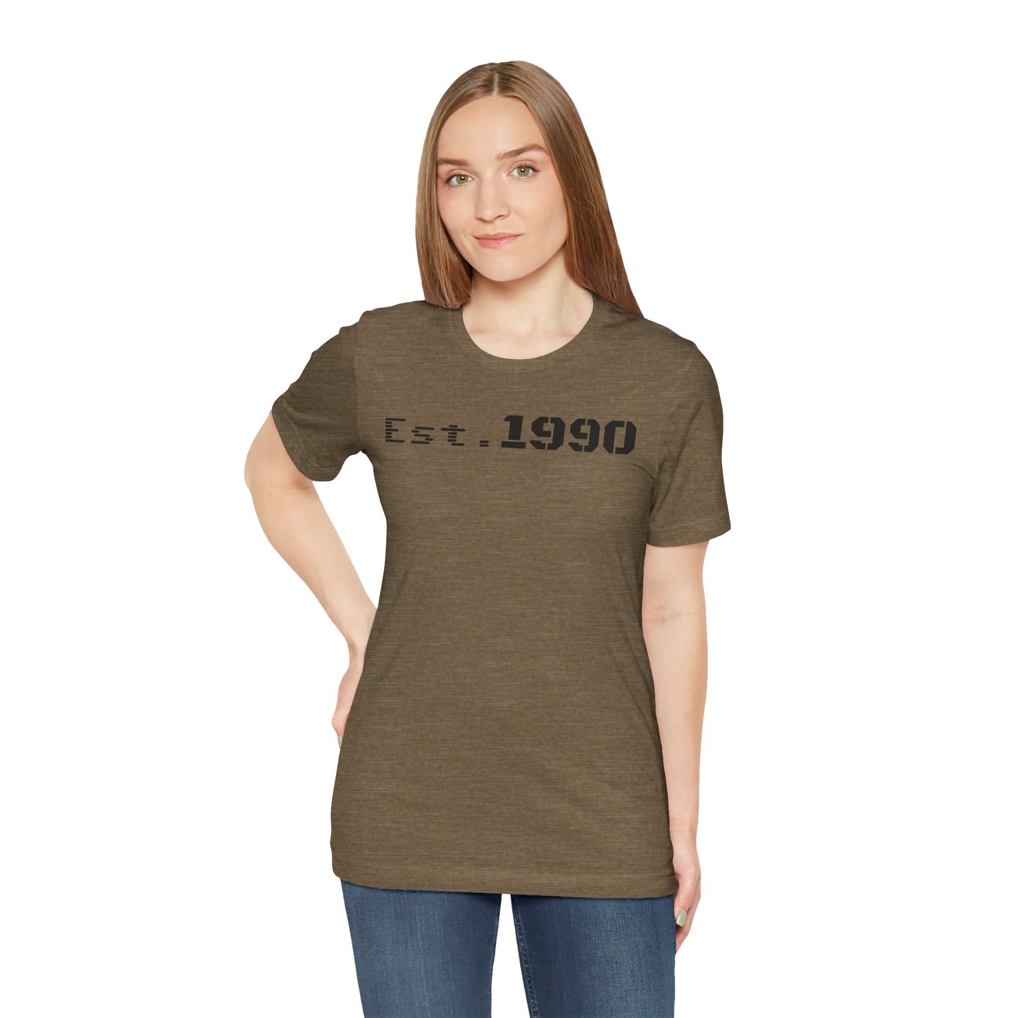Unisex Est. 1990 Nostalgic Jersey Tee - Perfect Gift, Vintage Style, Retro Fashion, Birthday Celebration, Casual Wear - TRV