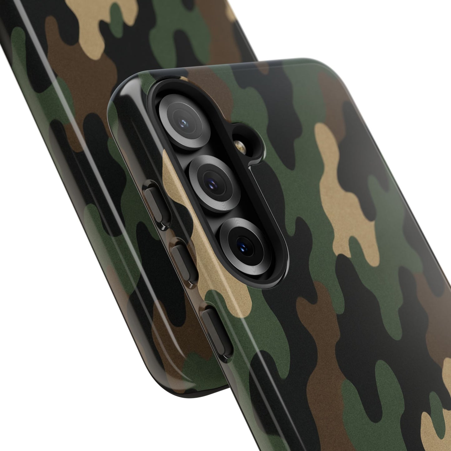 Camouflage tough phone case by Printify, rugged protective design with camo pattern for durable smartphone protection.