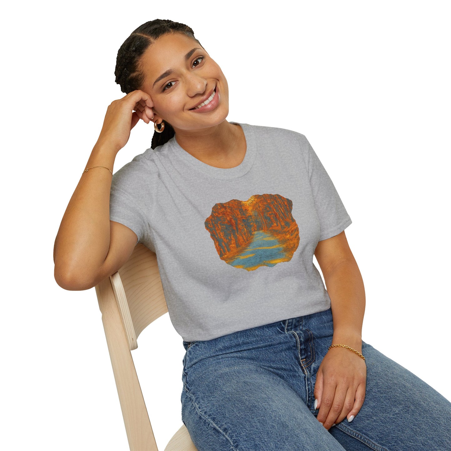 Autumn Pathway Unisex Softstyle T-Shirt, Cozy Fall Shirt, Nature Lover Tee, Scenic Route Top, Gift for Hikers, Casual Wear, Outdoor [...]
